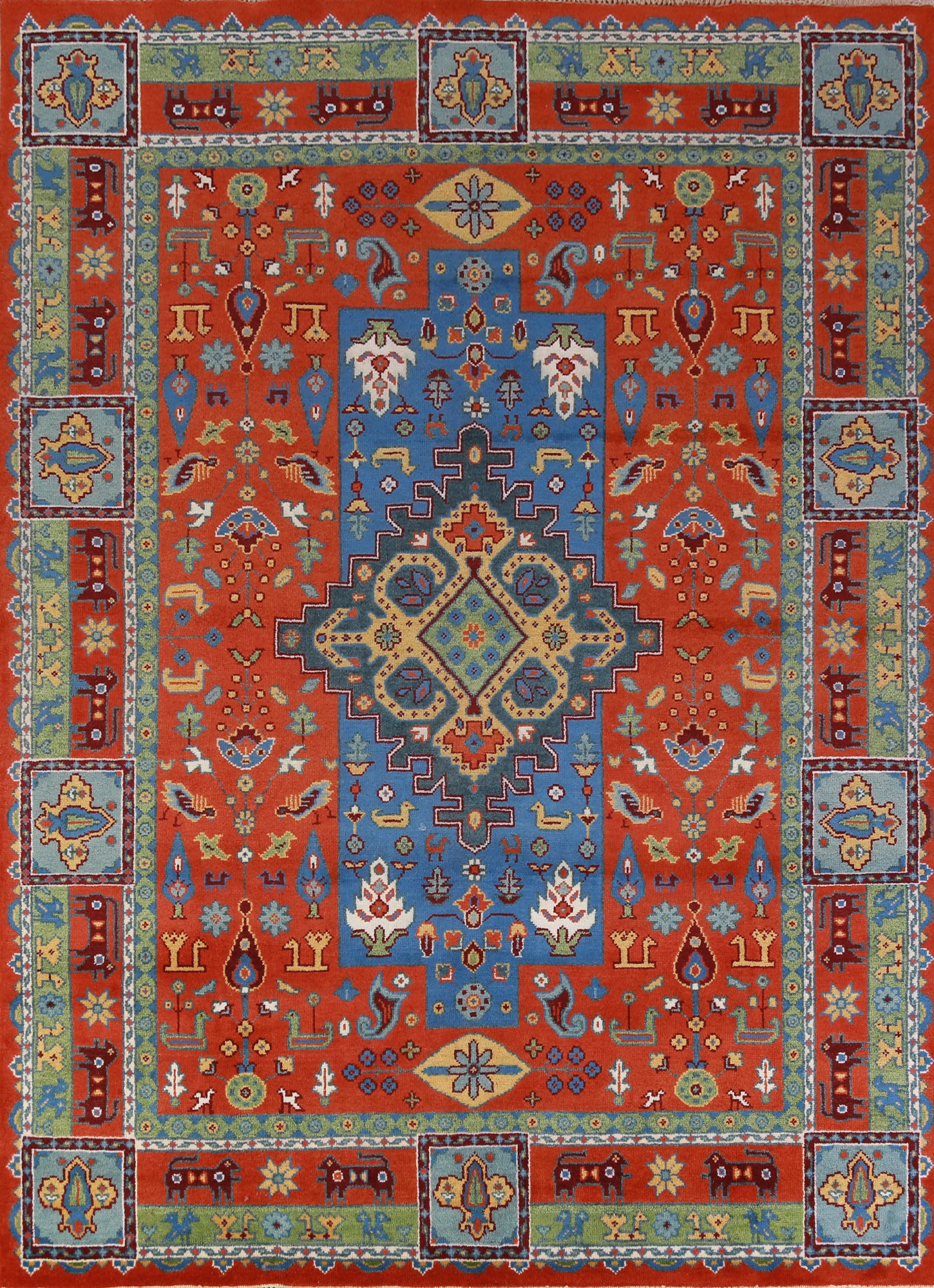 Handmade Wool Heriz Serapi Oriental Area Rug 9x12