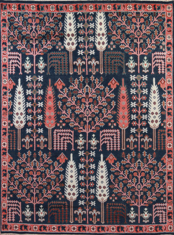 Navy Blue Heriz Serapi Oriental Area Rug 8x10
