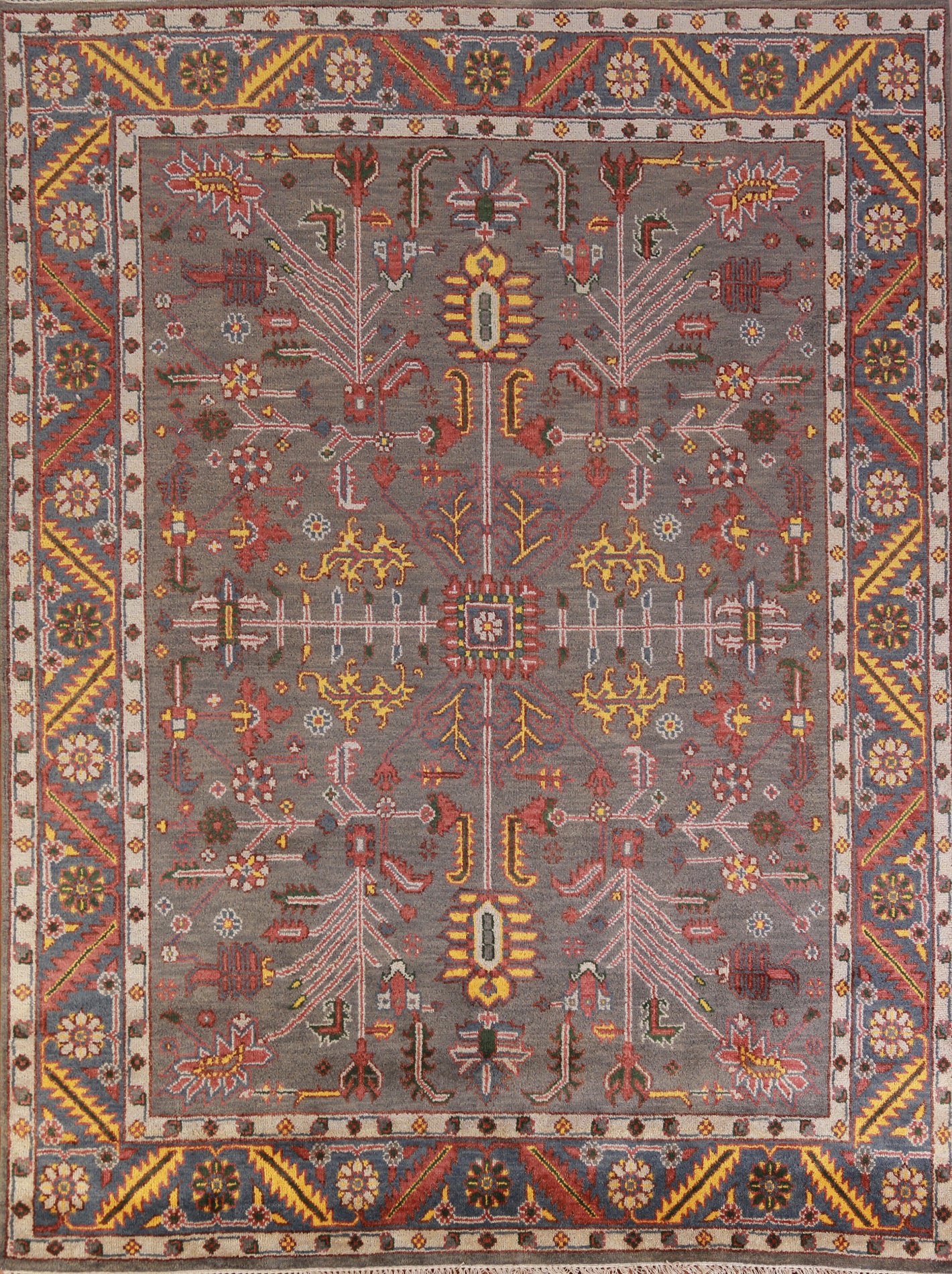 Handmade Gray Wool Heriz Serapi Oriental Area Rug 8x10