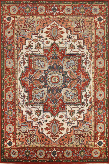 Geometric Wool Heriz Serapi Oriental Area Rug 9x12