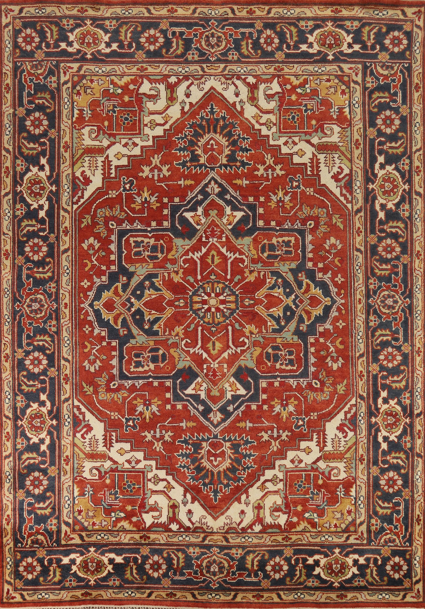 Handmade Wool Heriz Serapi Oriental Area Rug 9x12