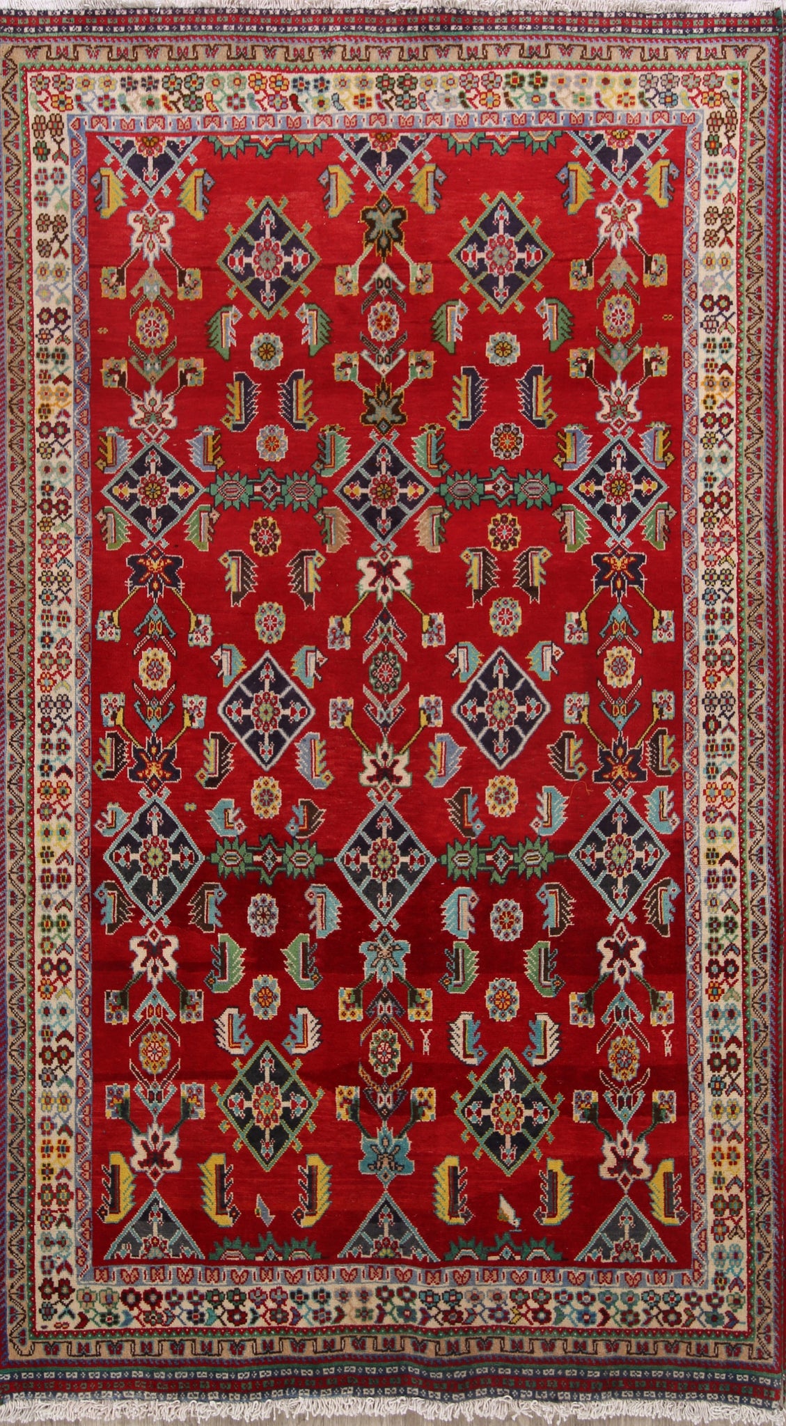 Geometric Kashkoli Shiraz Persian Area Rug 5x8