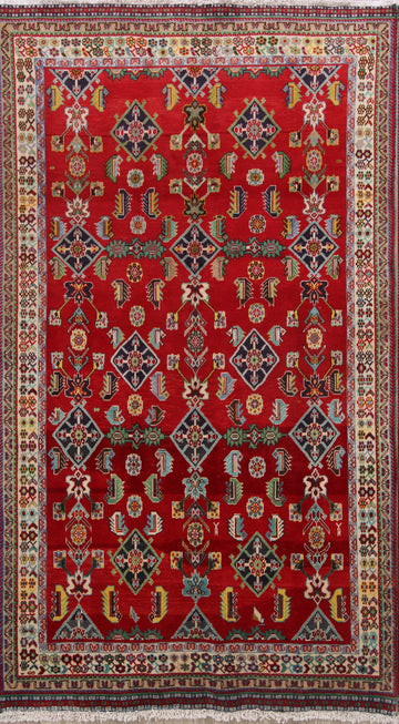 Geometric Kashkoli Shiraz Persian Area Rug 5x8