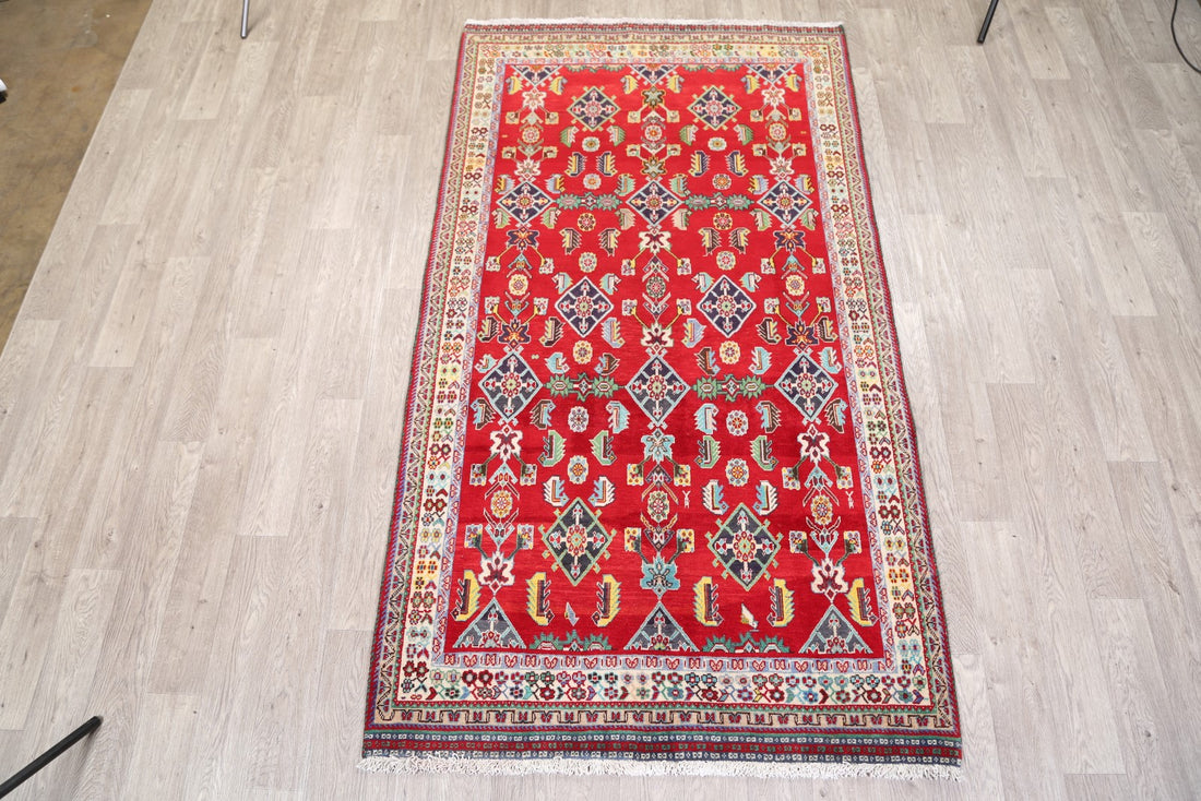 Geometric Kashkoli Shiraz Persian Area Rug 5x8