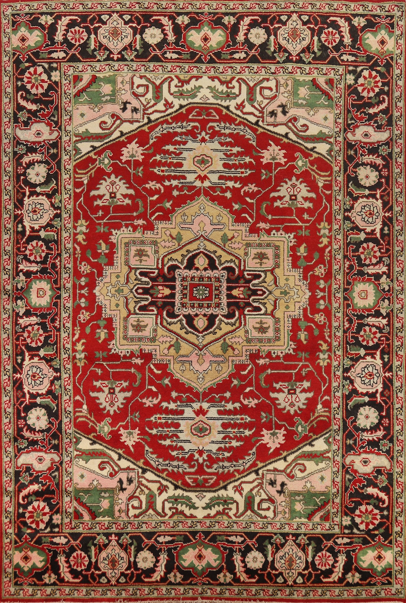 Handmade Red Heriz Serapi Oriental Area Rug 9x12