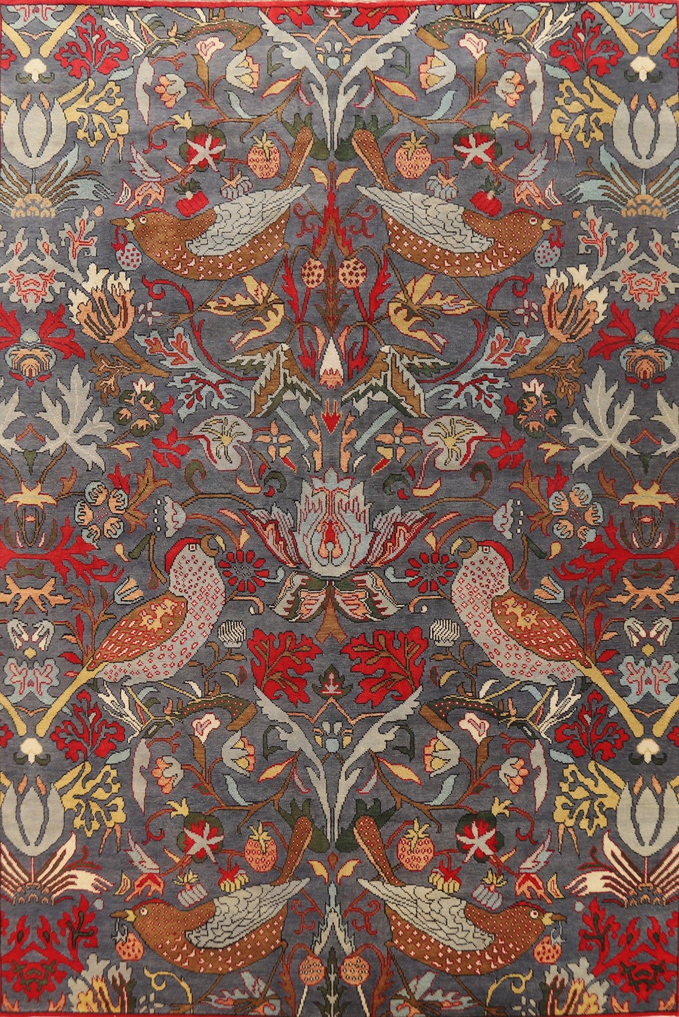 Animals Design Slate Gray Ziegler Oriental Large Rug 10x14