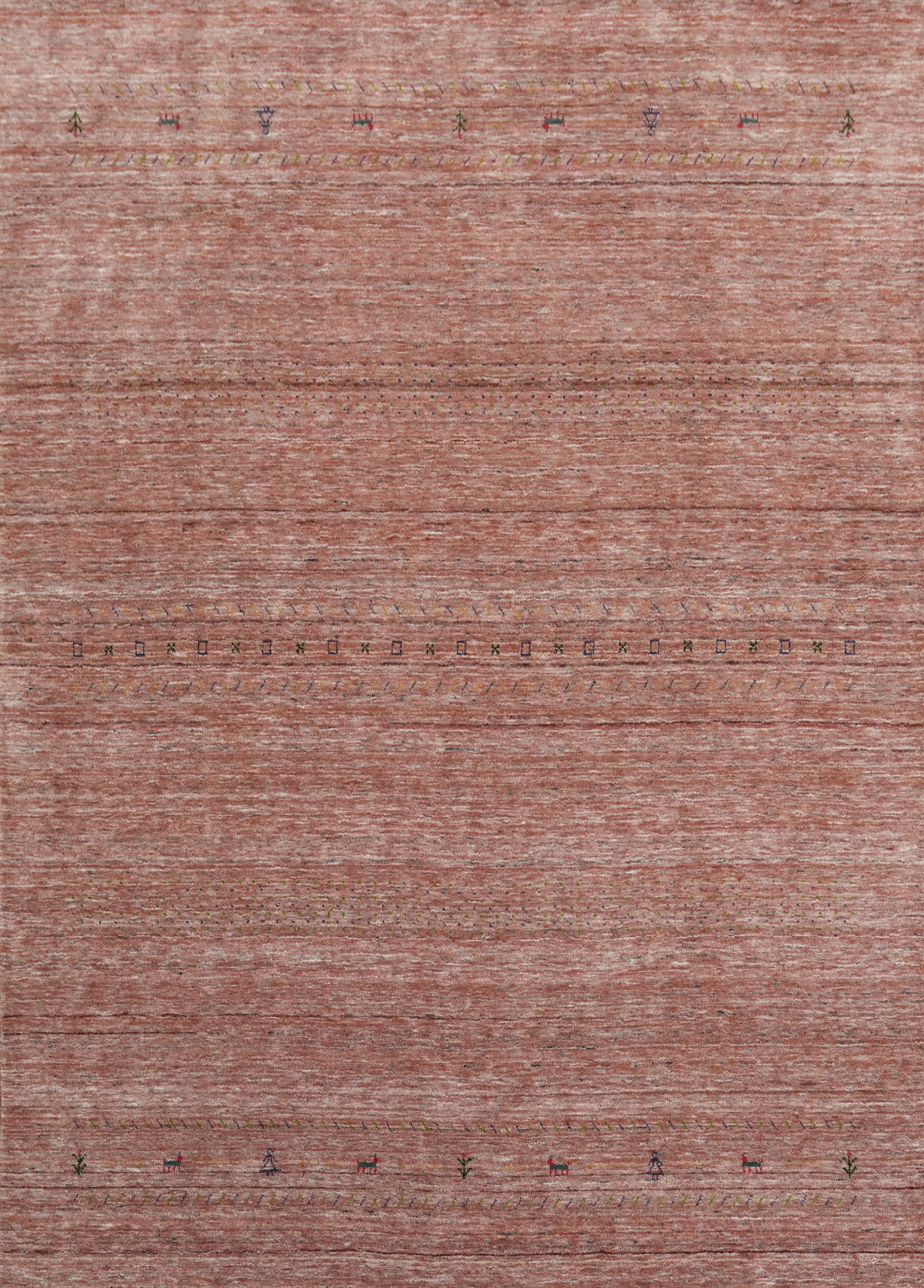 Tribal Wool Gabbeh Indian Area Rug 9x11