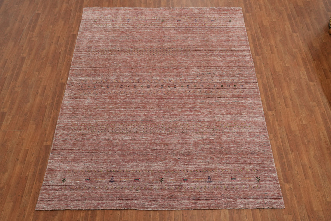 Tribal Wool Gabbeh Indian Area Rug 9x11