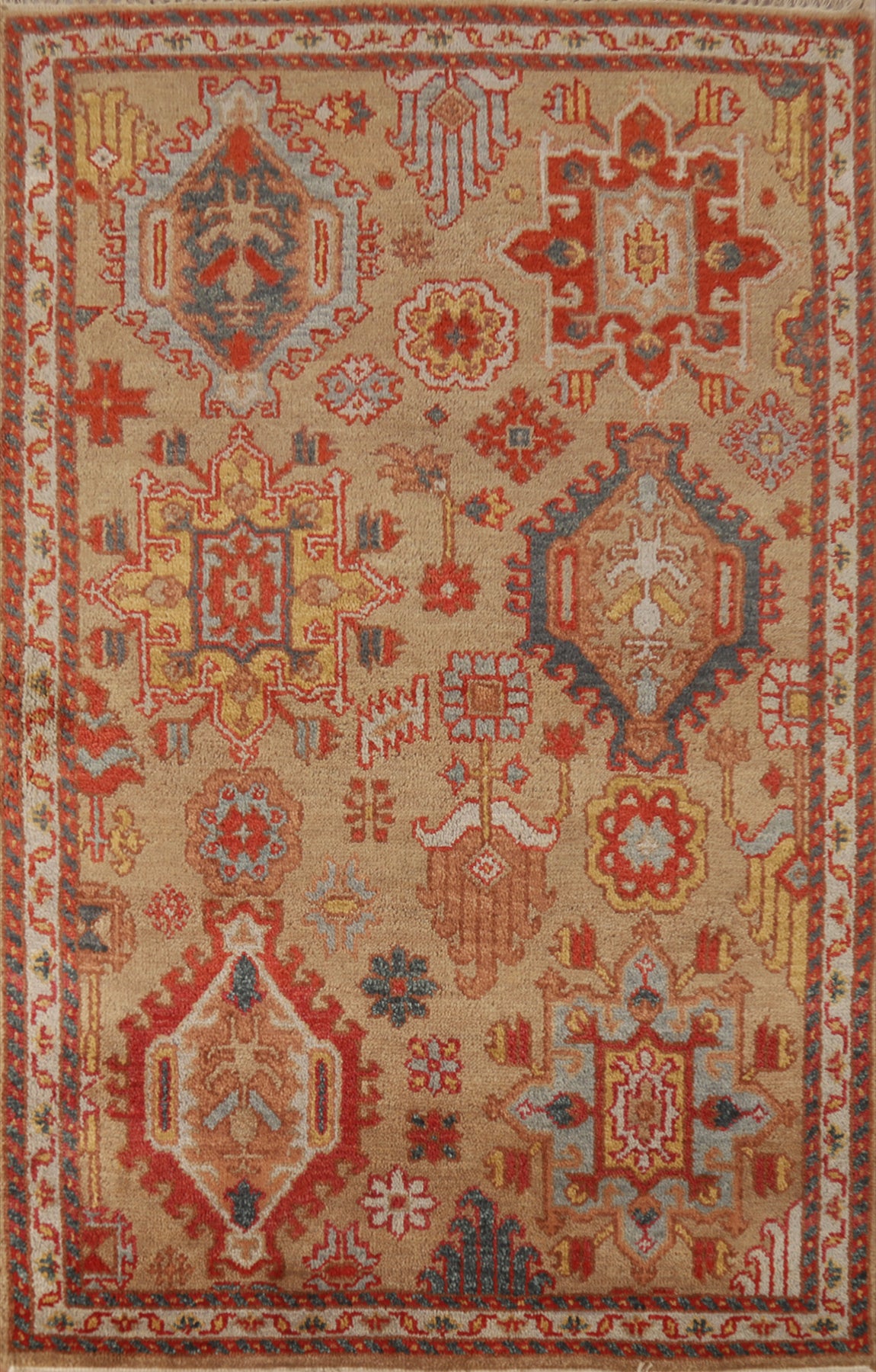 Handmade Heriz Serapi Indian Rug 4x6