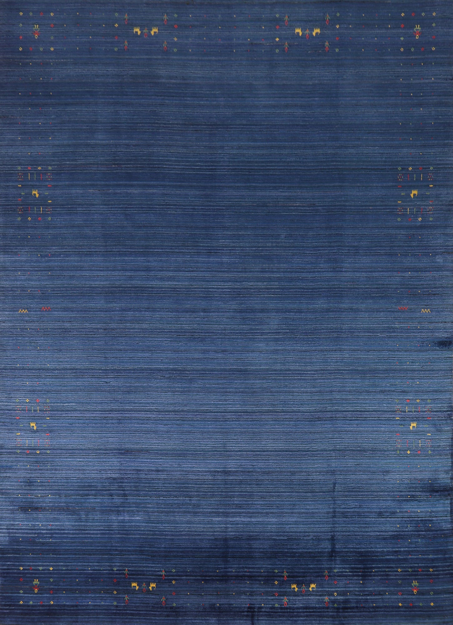 Tribal Blue Gabbeh Indian Area Rug 9x11