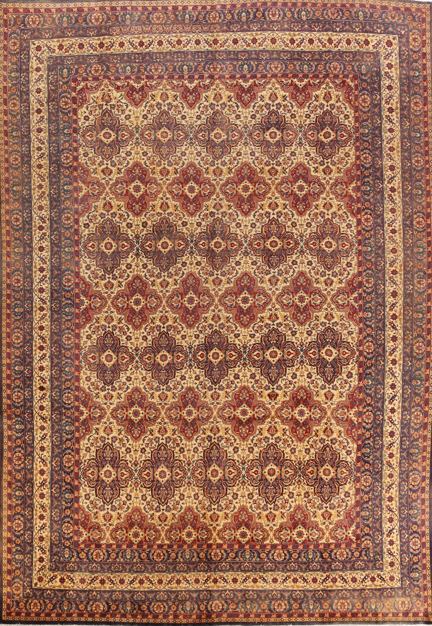 Handmade Wool Bakhtiari Persian Area Rug 10x13