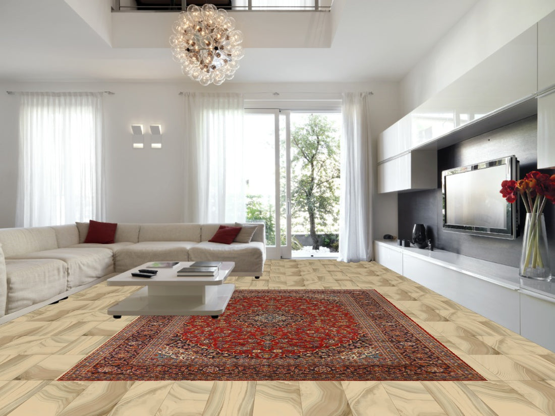 Traditional Kashan Vegetable Dye Persian Area Rug 10x13