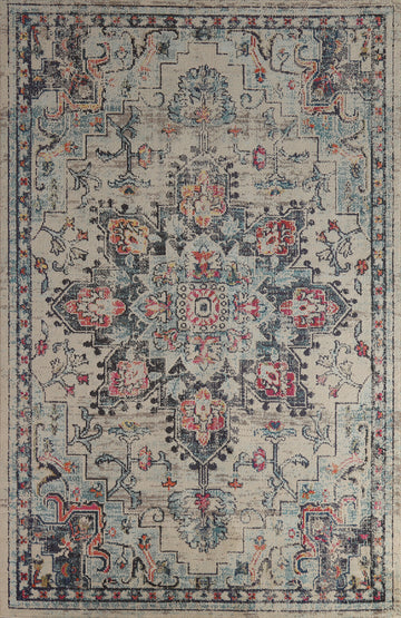 Geometric Heriz Serapi Turkish Area Rug 6x9