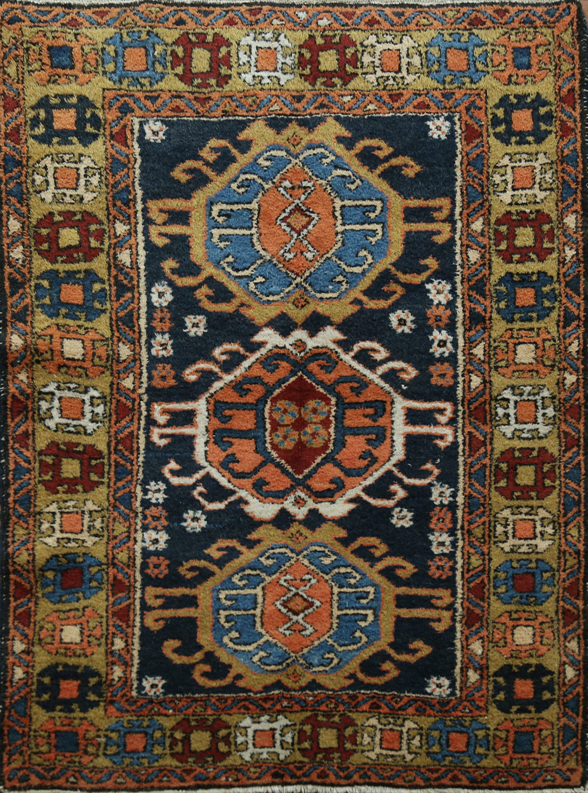 Vegetable Dye Heriz Bakhshayesh Persian Rug 4x5