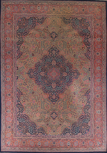 Pre-1900 Antique Vegetable Dye Tabriz Persian Area Rug 10x13