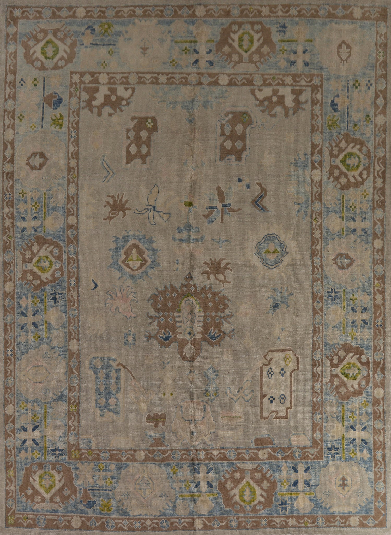 Vegetable Dye Oushak Turkish Area Rug 8x10