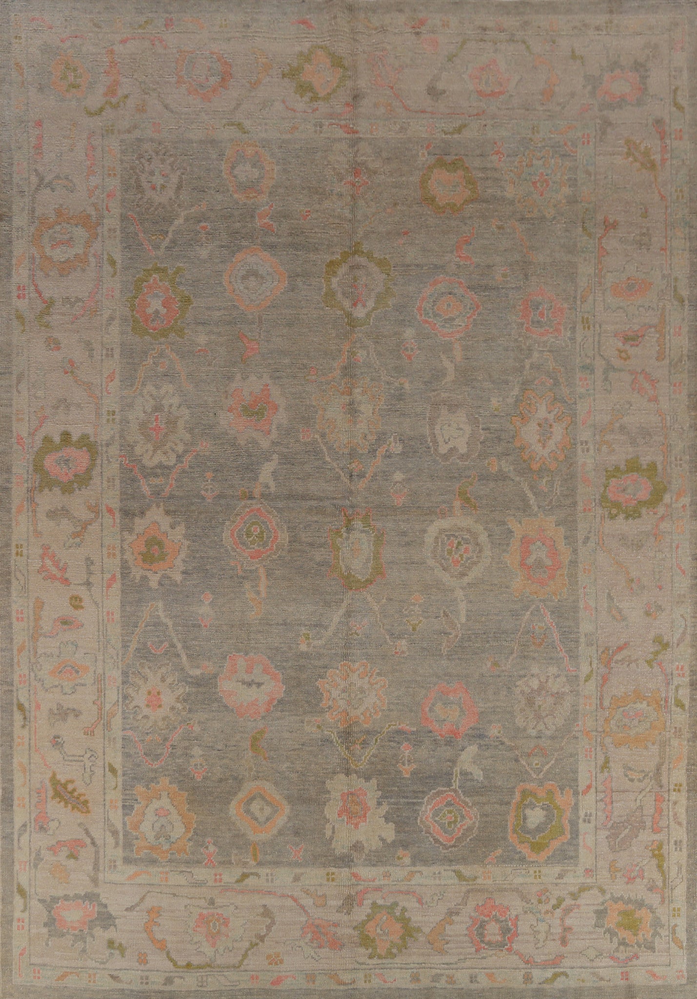 Vegetable Dye Oushak Turkish Area Rug 9x12