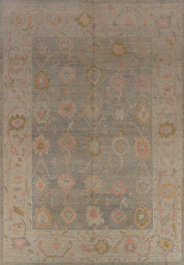 Vegetable Dye Oushak Turkish Area Rug 9x12