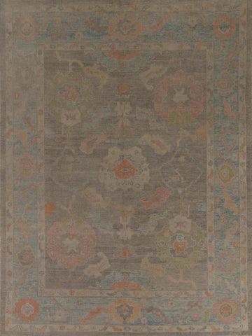 Vegetable Dye Oushak Turkish Area Rug 8x10