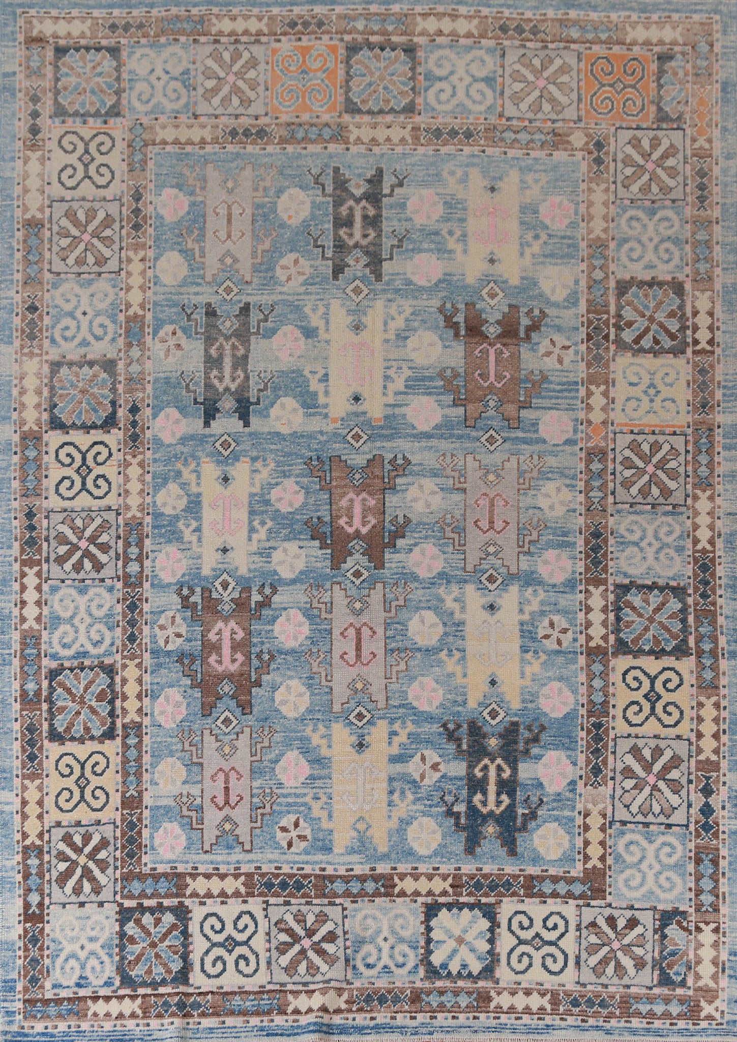 Vegetable Dye Oushak Turkish Area Rug 8x11