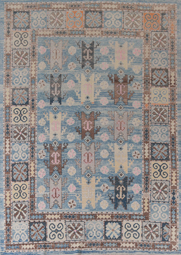 Vegetable Dye Oushak Turkish Area Rug 8x11