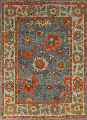 Vegetable Dye Oushak Turkish Area Rug 8x10