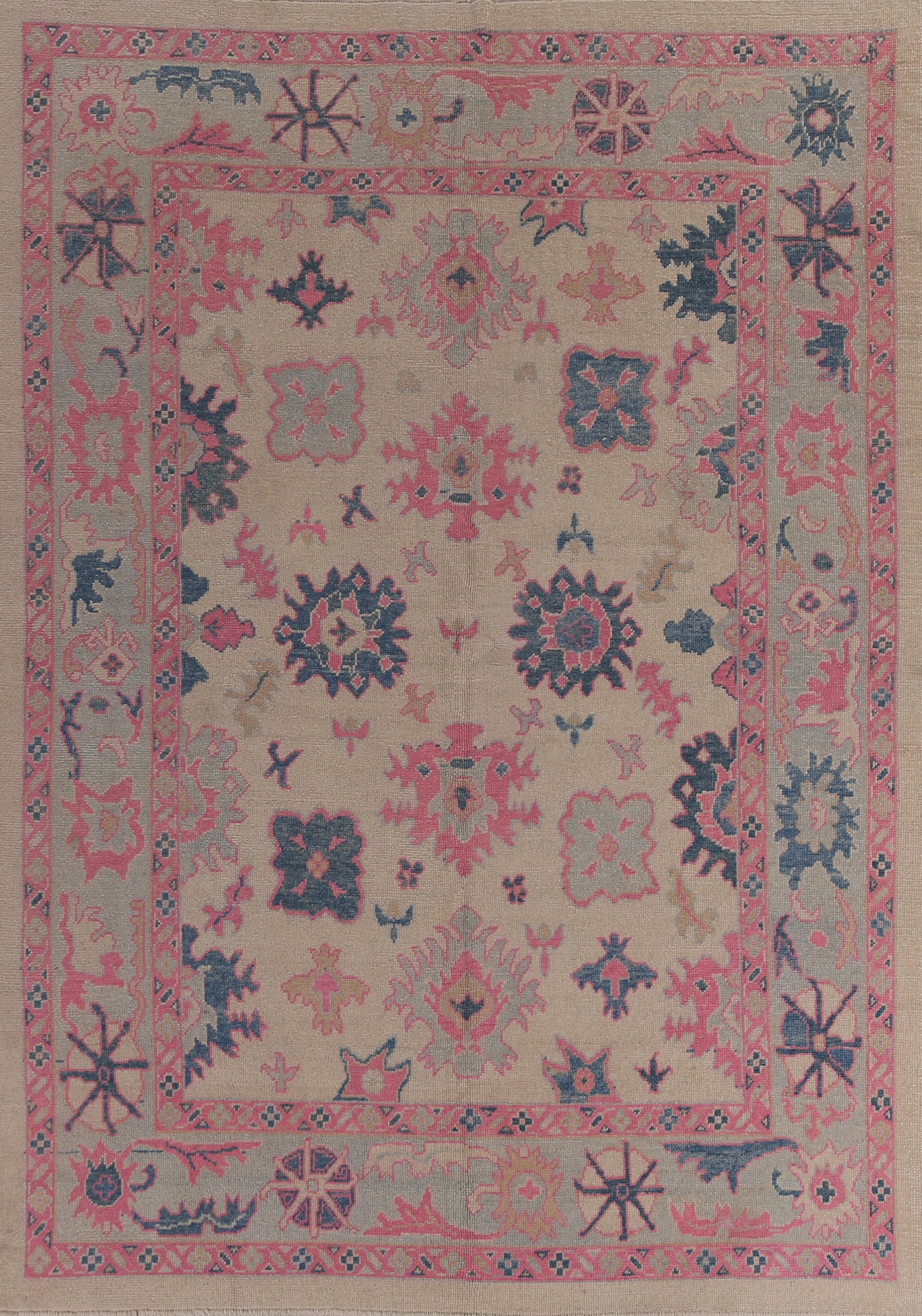 Vegetable Dye Oushak Turkish Area Rug 8x10