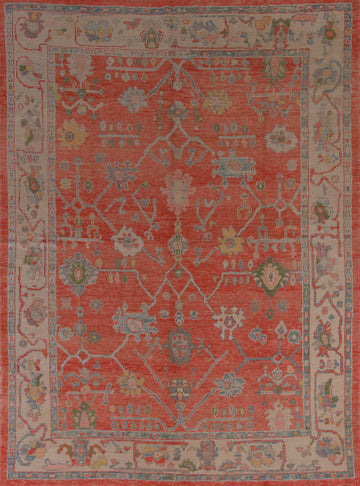 Vegetable Dye Oushak Turkish Area Rug 8x10