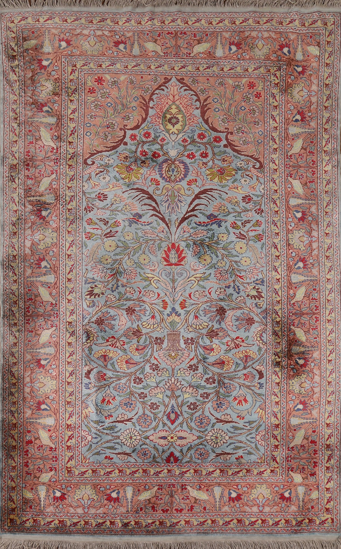 Pre-1900 Antique Hereke Vegetable Dye Turkish Rug 3x5