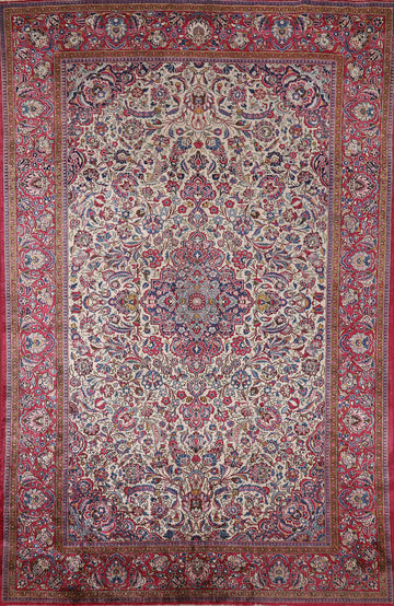Pre-1900 Antique Kashan Vegetable Dye Persian Rug 4x7