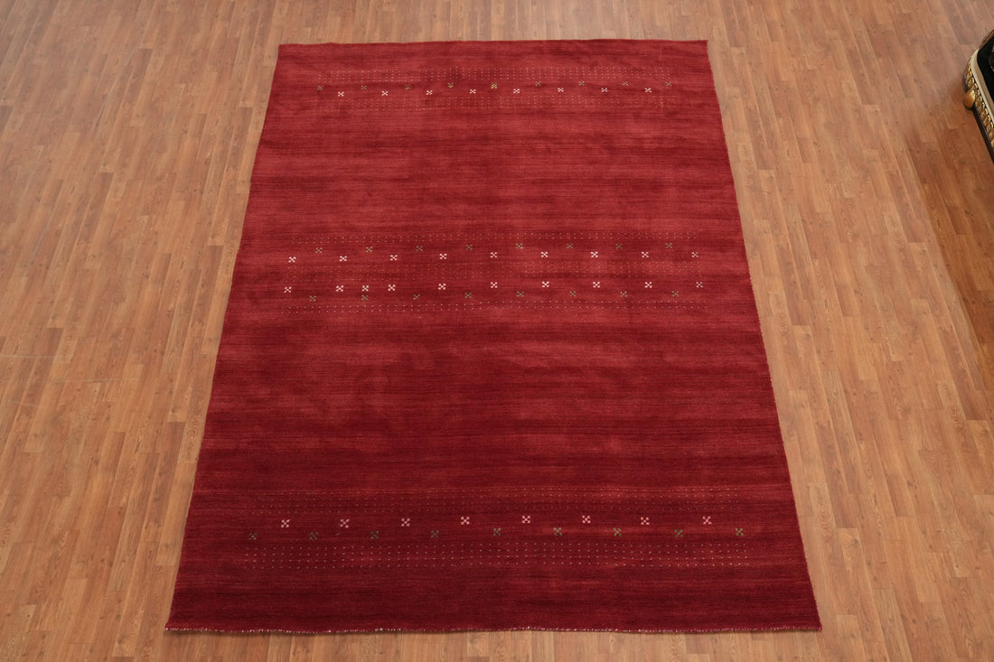 Tribal Wool Gabbeh Indian Area Rug 8x11