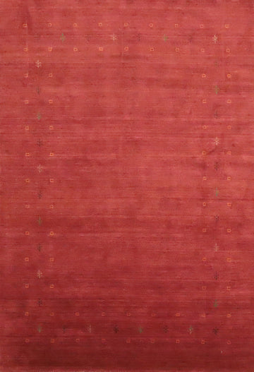 Tribal Red Wool Gabbeh Indian Area Rug 8x11
