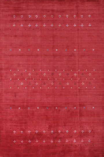 Tribal Red Wool Gabbeh Indian Area Rug 8x11