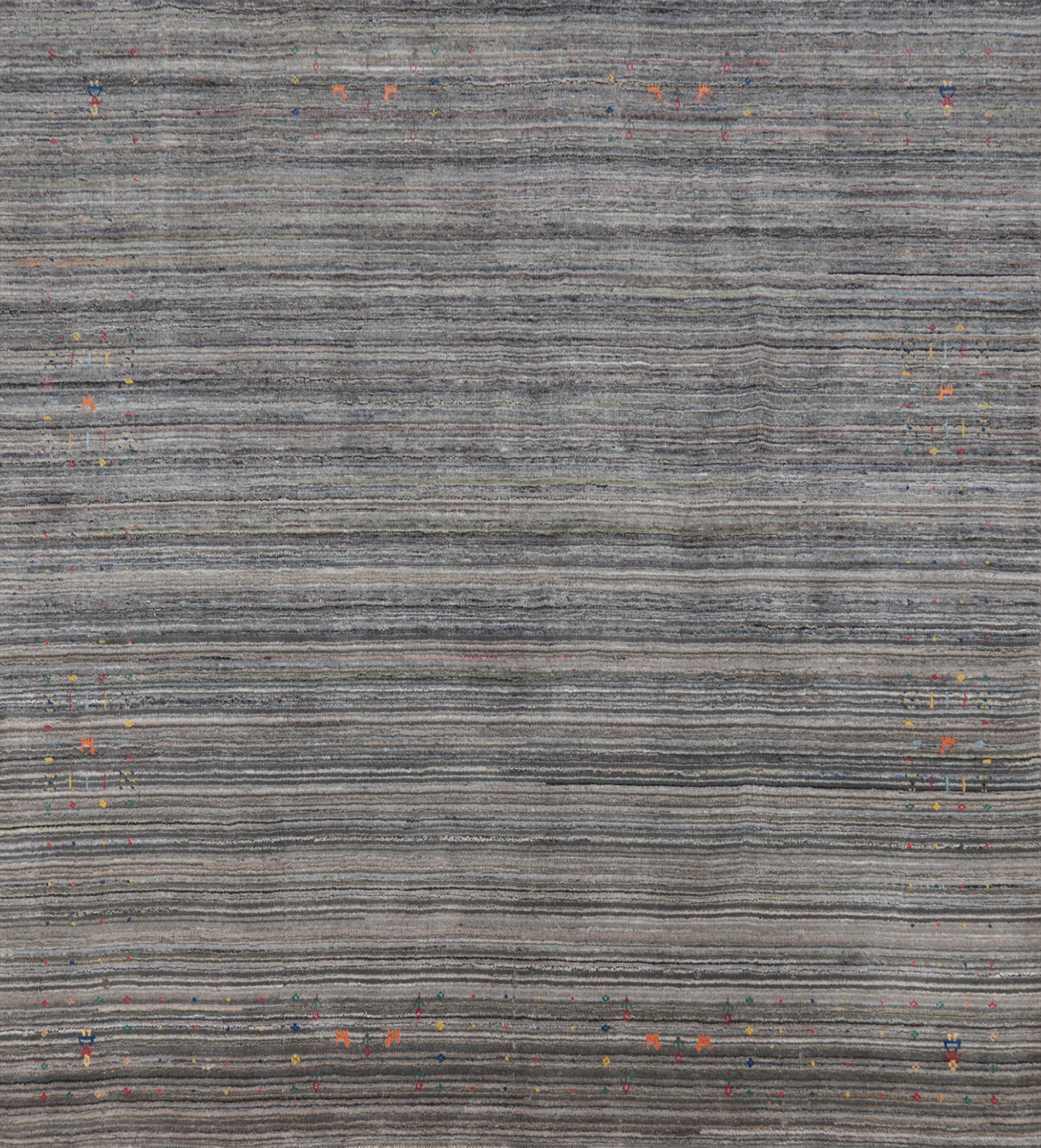 Square Wool Gabbeh Indian Area Rug 8x8