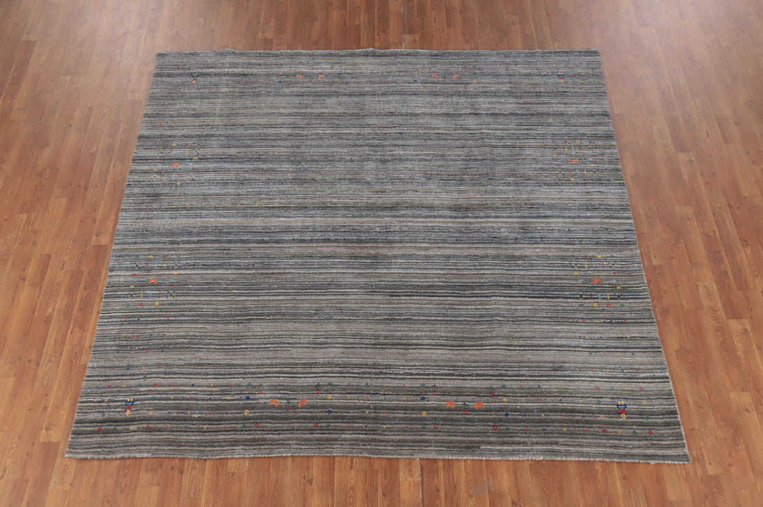 Square Wool Gabbeh Indian Area Rug 8x8