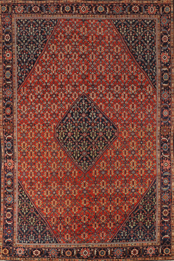 Antique Vegetable Dye Sultanabad Persian Area Rug 9x12