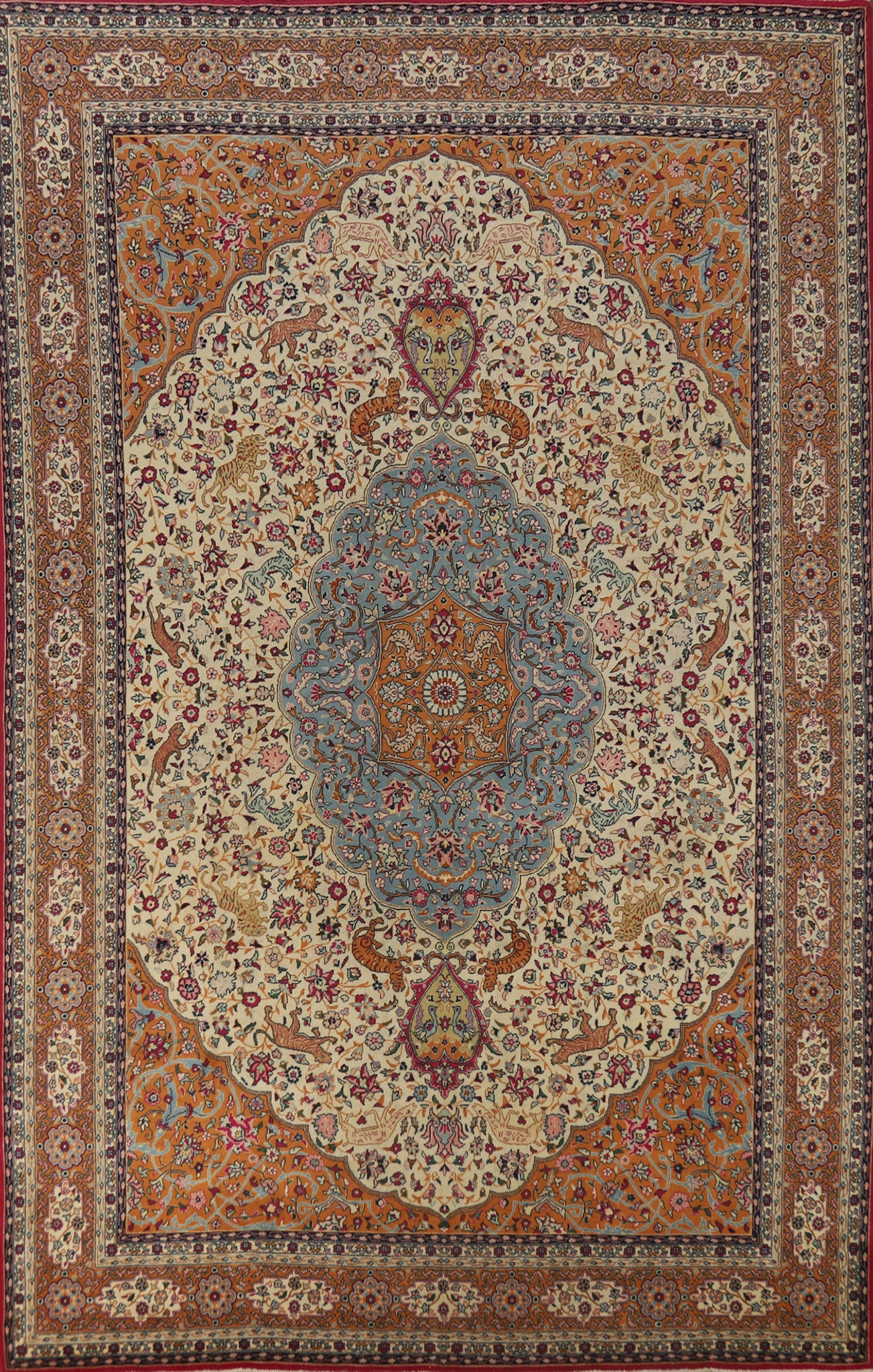 Vegetable Dye Wool Tabriz Persian Area Rug 8x12