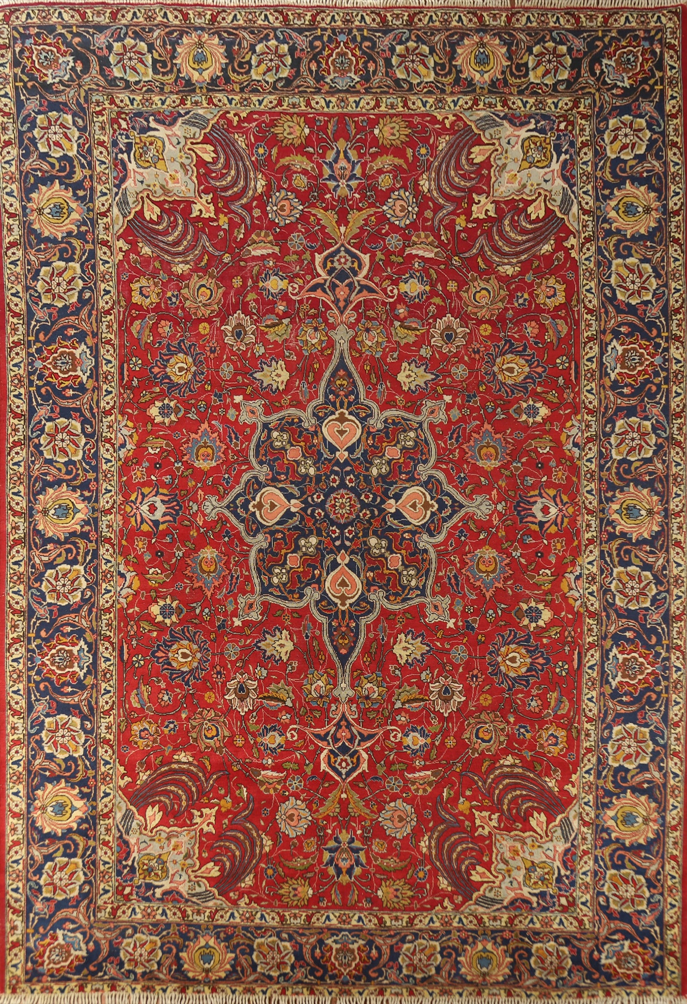 Antique Vegetable Dye Tabriz Persian Area Rug 9x13
