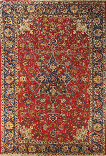 Antique Vegetable Dye Tabriz Persian Area Rug 9x13