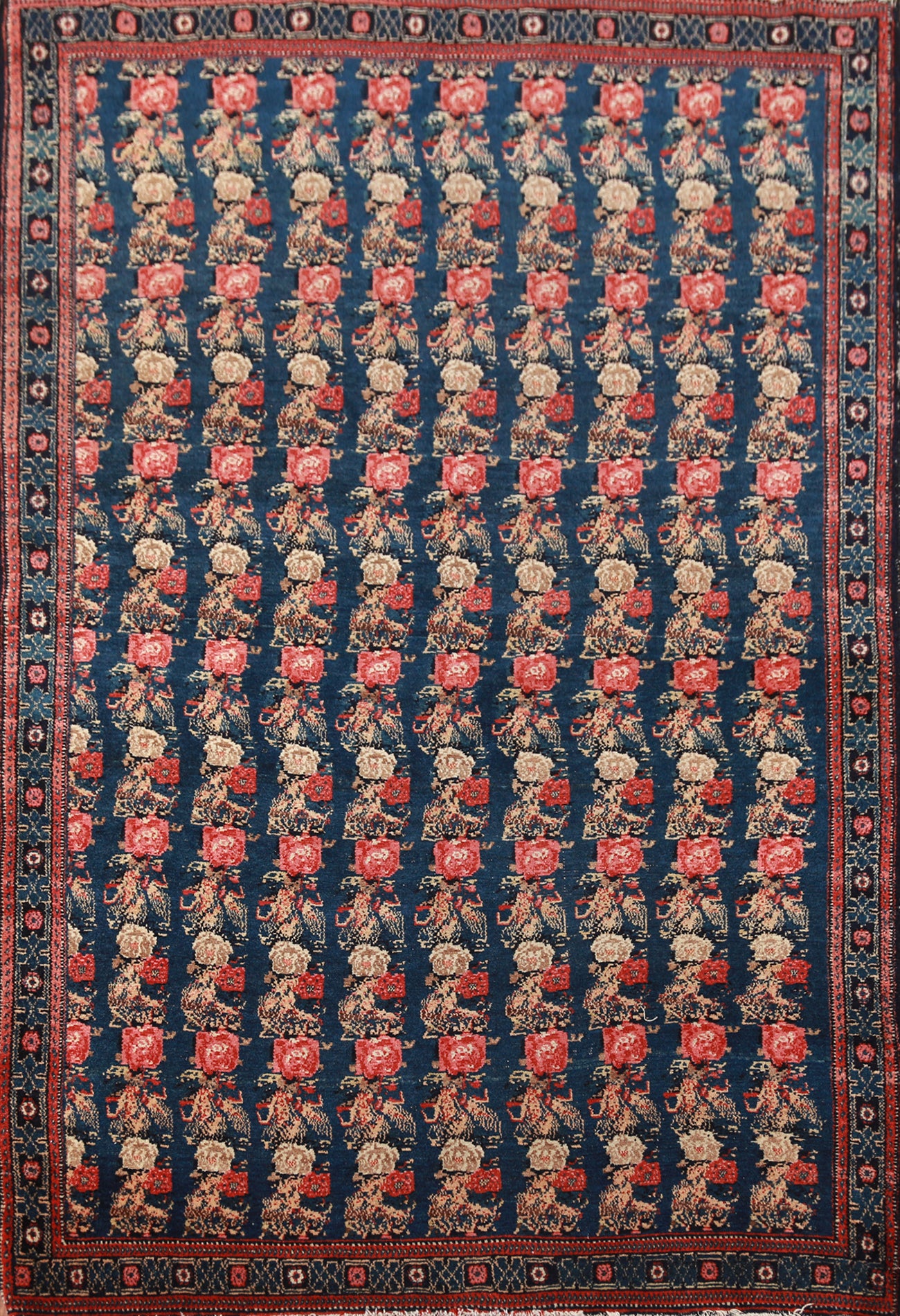 Antique Vegetable Dye Senneh Persian Rug 4x6