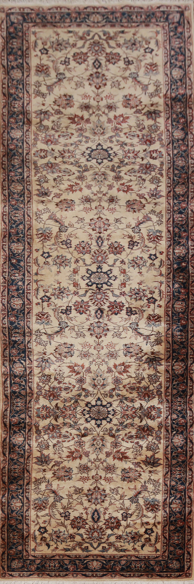 Vegetable Dye Kashan Chinese Runner Rug 3x10