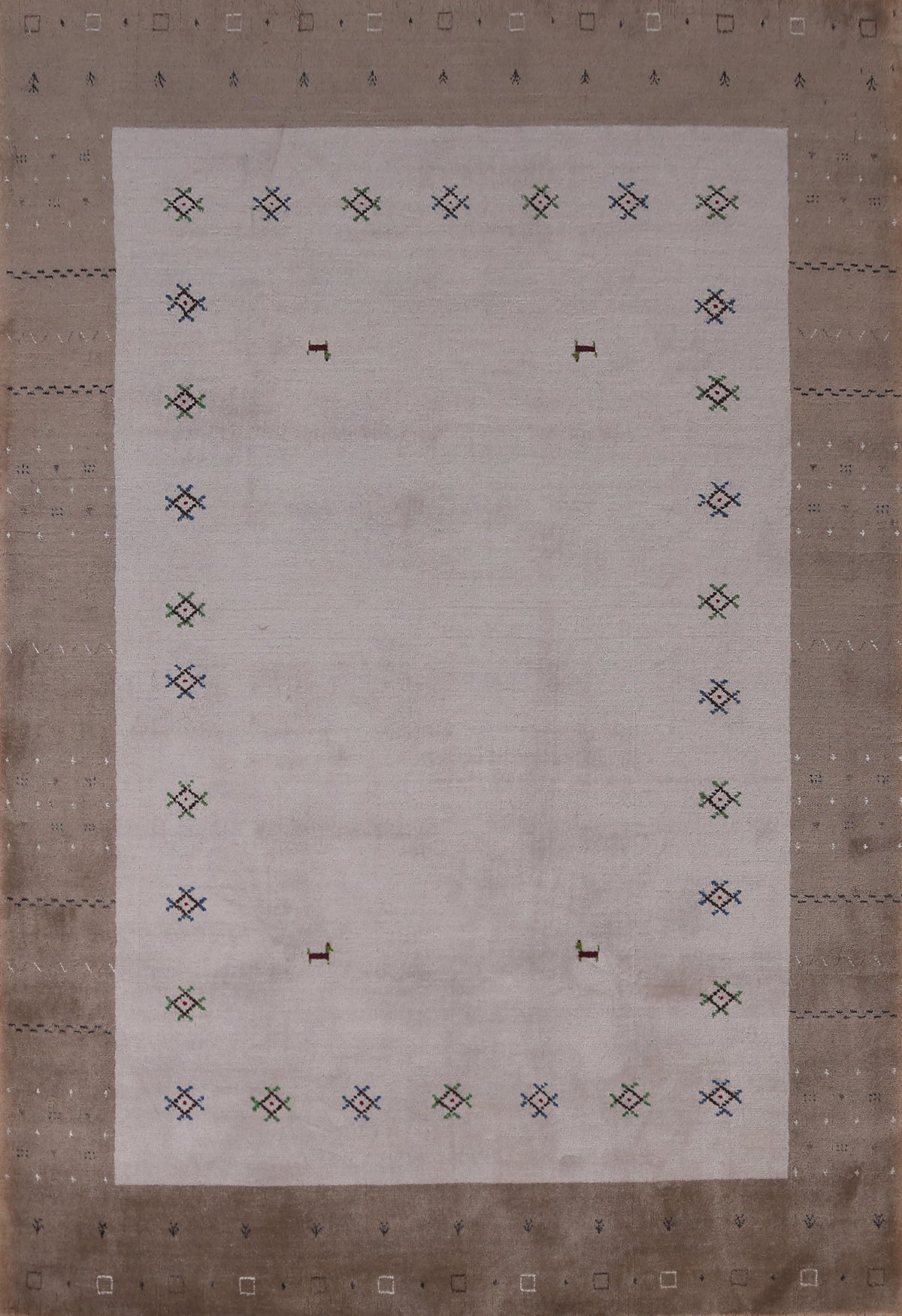 Handmade Wool Gabbeh Indian Rug 5x7