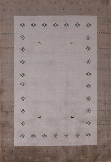 Handmade Wool Gabbeh Indian Rug 5x7