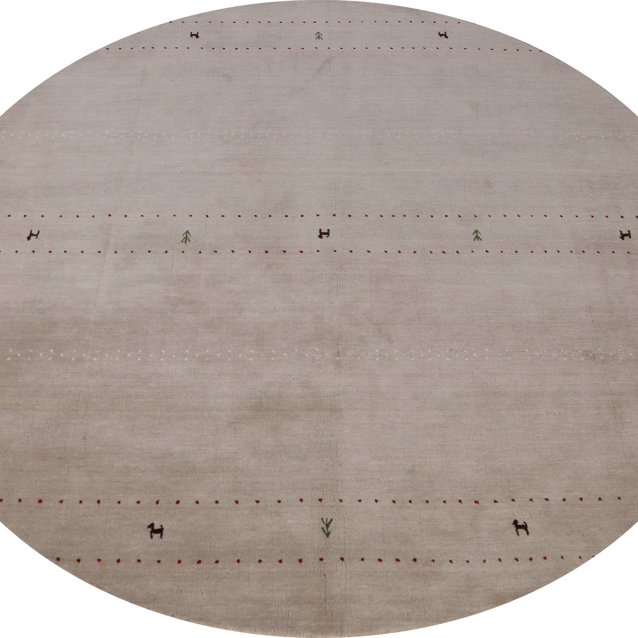 Round Gabbeh Indian Area Rug 8x8