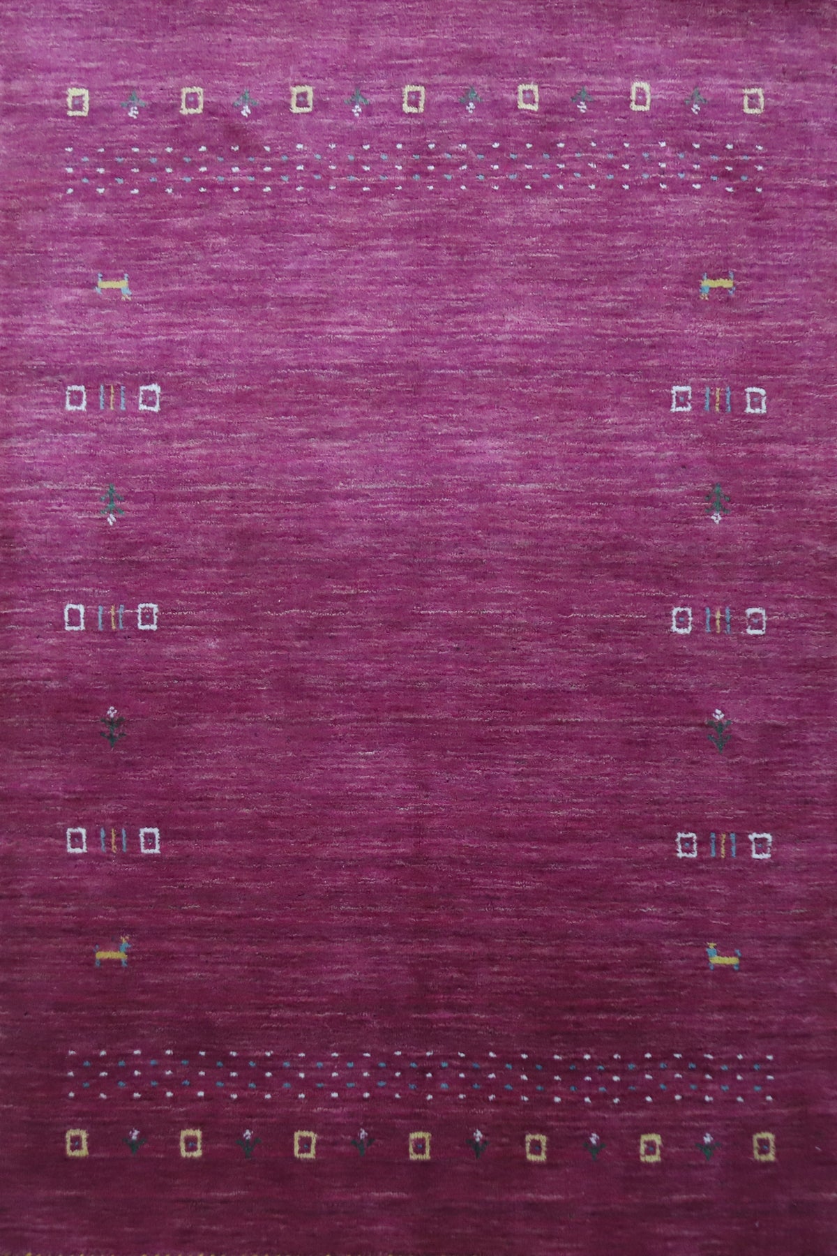 Purple Wool Tribal Gabbeh Indian Rug 4x6