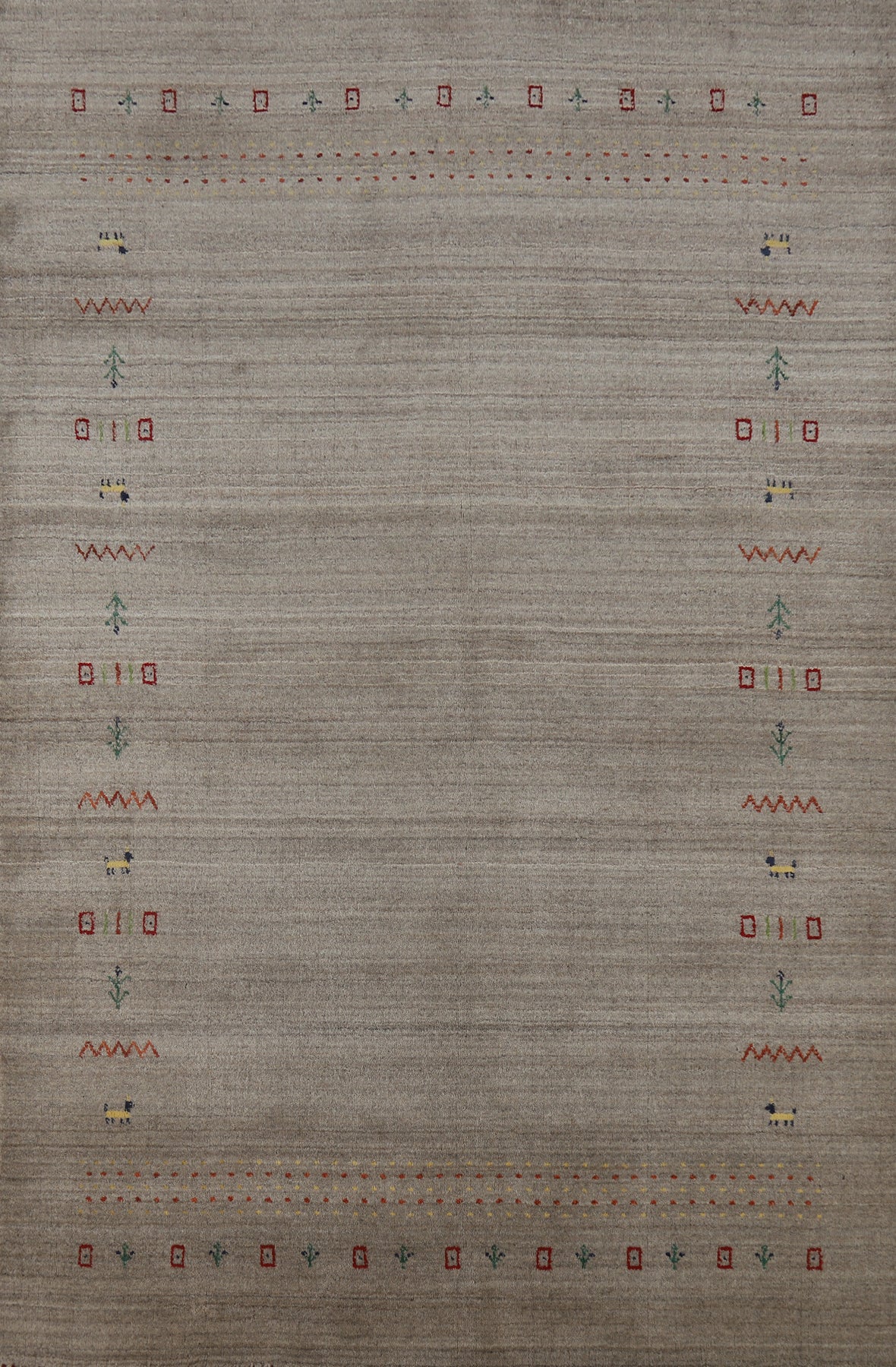 Tribal Wool Gabbeh Indian Area Rug 5x8