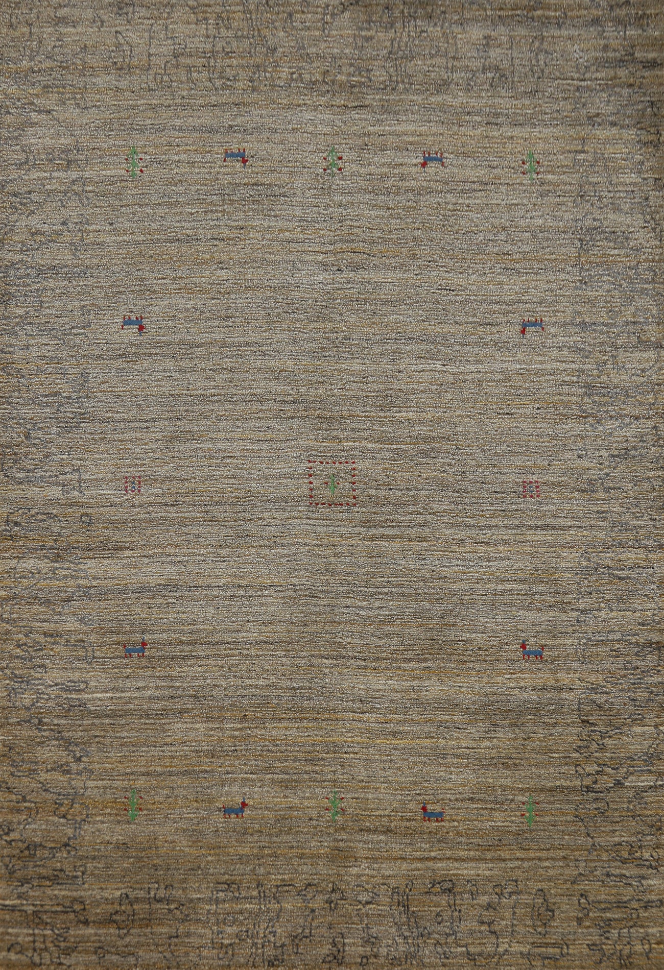 Handmade Gabbeh Indian Area Rug 5x8