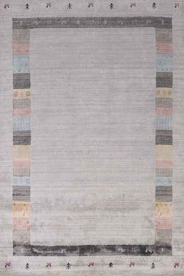 Tribal Wool Gabbeh Indian Area Rug 5x8