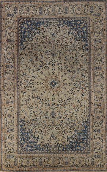 Antique Nain Toodeshk Persian Area Rug 7x11