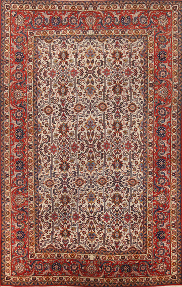 Antique Vegetable Dye Isfahan Persian Area Rug 8x13